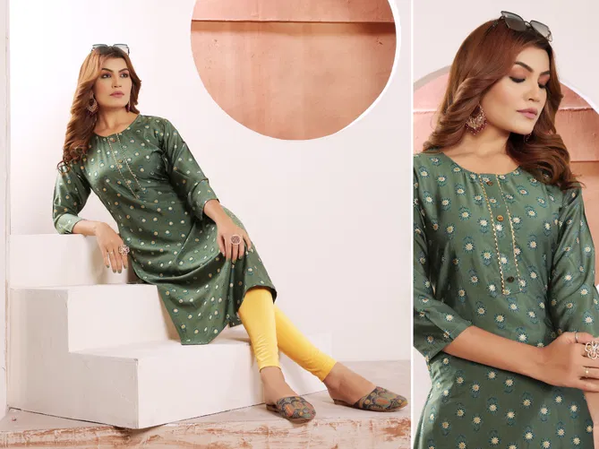 Star Vol 2 By Moksh Viscose Maslin Printed With Pocket Kurti Orders In India